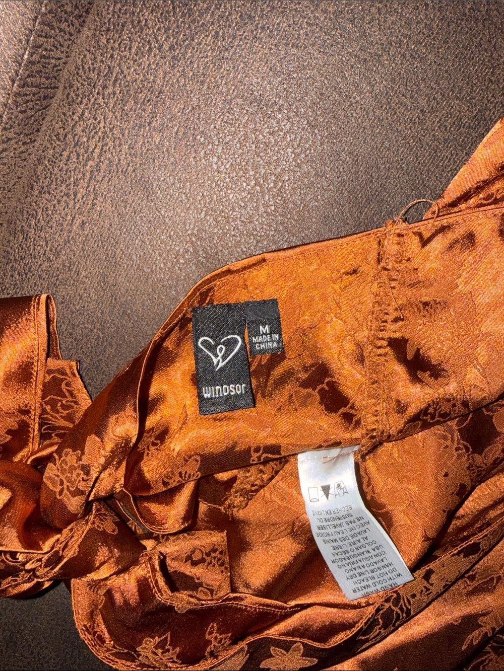 Windsor Silky Burnt Orange Halter Top - Picture 5 of 5